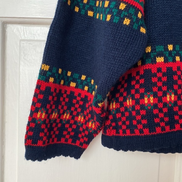 Vintage Tally Ho Womens Cardigan Red Black Scotty Dog Holiday Christmas Size XL - Picture 13 of 13